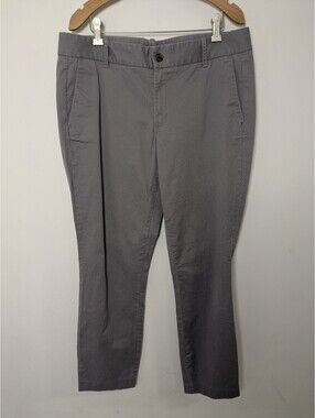 J.Crew Frankie Gray Stretch Chino Pants – Size 12 Ankle Slim Tapered Trousers